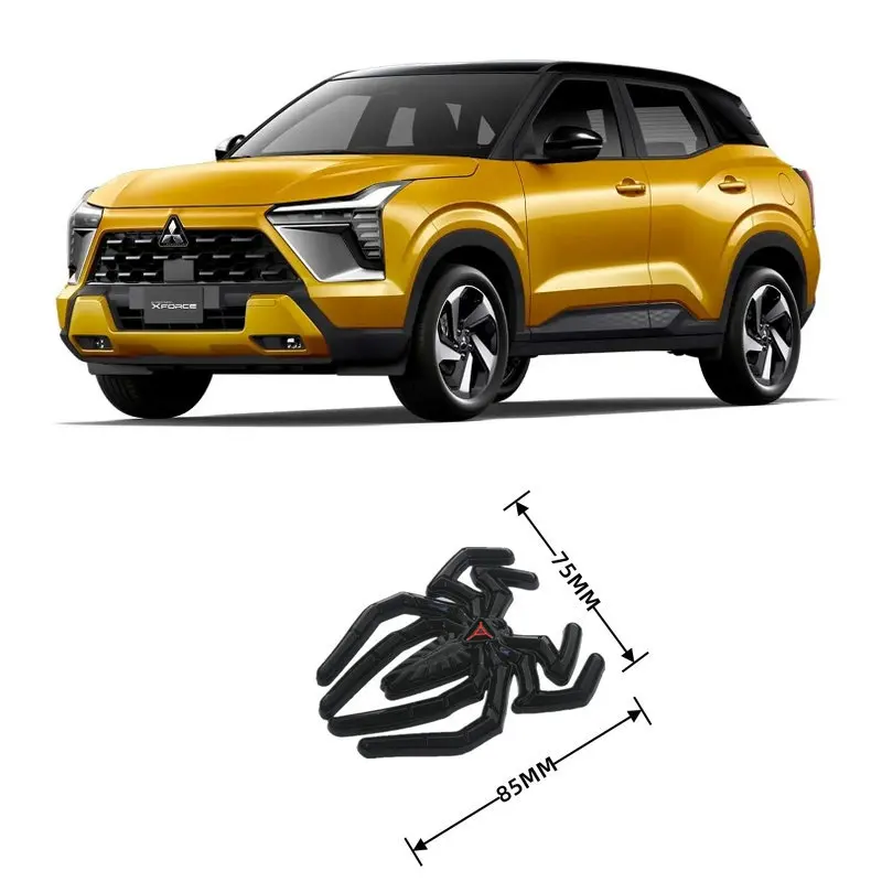 

2pc 3D Metal Black Widow Spider Logo Car Sticker For mitsubishi Xforce eK X EV XRT Concept XFC Mirage Space CARISMA Colt Galant