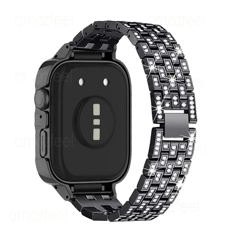 Diamond Watchband For HUAWEI WATCH FIT 3 Metal Strap Case Protector For Huawei Watch Fit 3 Bracelet For huawei fit 3 Shell Cover
