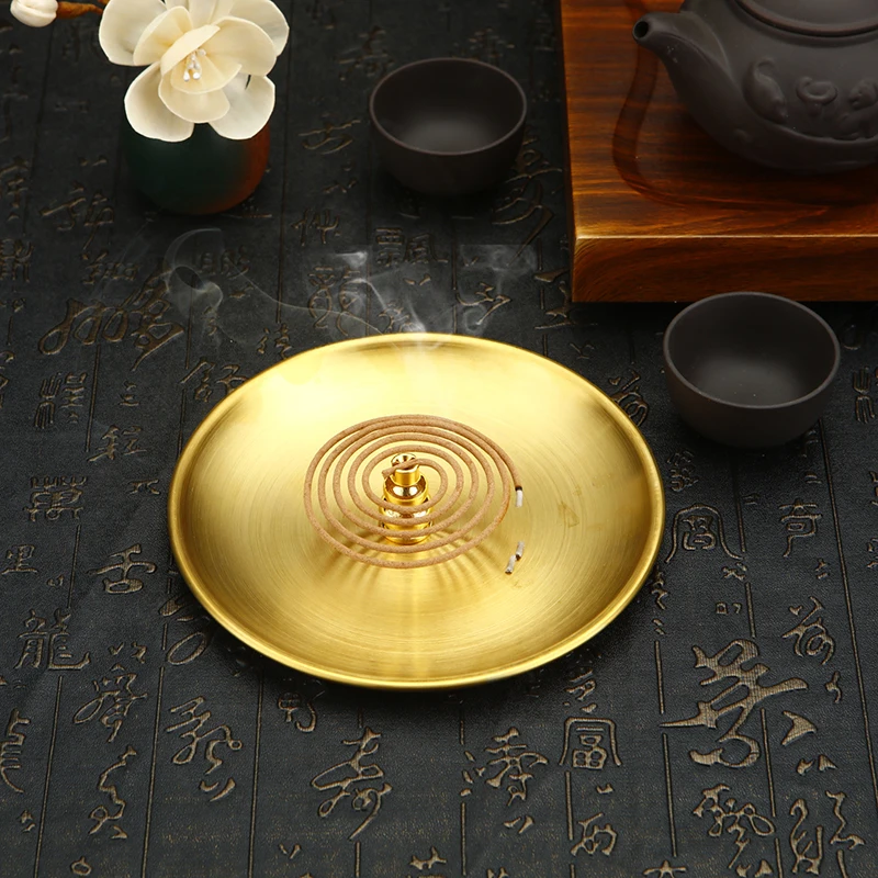 Creative Metal Incense Burner Brass Incense Holder Incense Plate Ash Catcher Buddhism Supplies Home Decor - Image 6