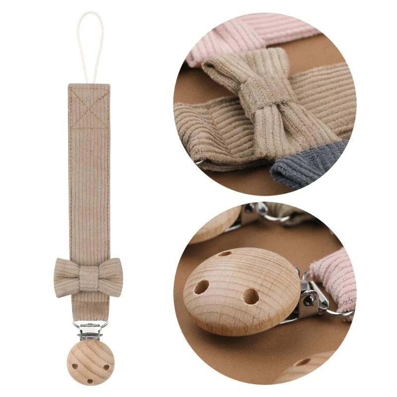 Portable Pacifier Strap Infant Pacifier Lanyard Teething Toy Holder Bow Designs