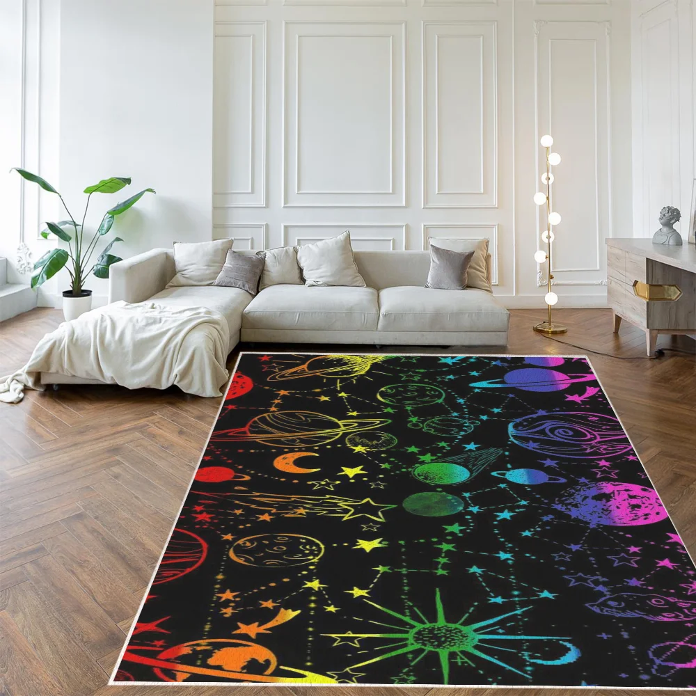 Christmas Decoration, Outer space star non-slip mat Washable carpet Suitable for bedroom Living room Kitchen Starter Mat