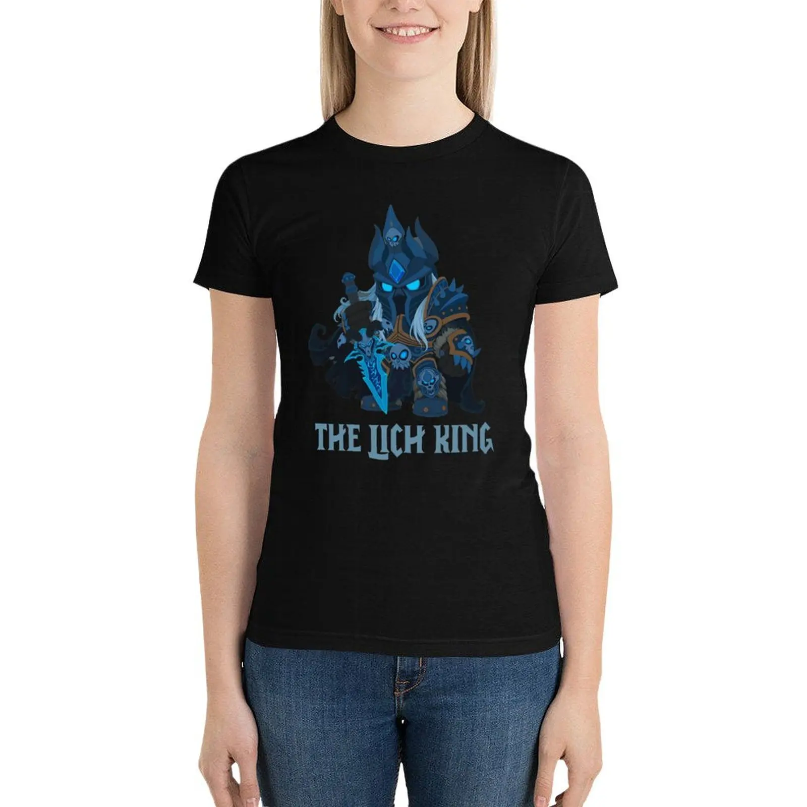 

Cartoon The Lich King T-Shirt graphics Short sleeve tee oversized summer top tops Women