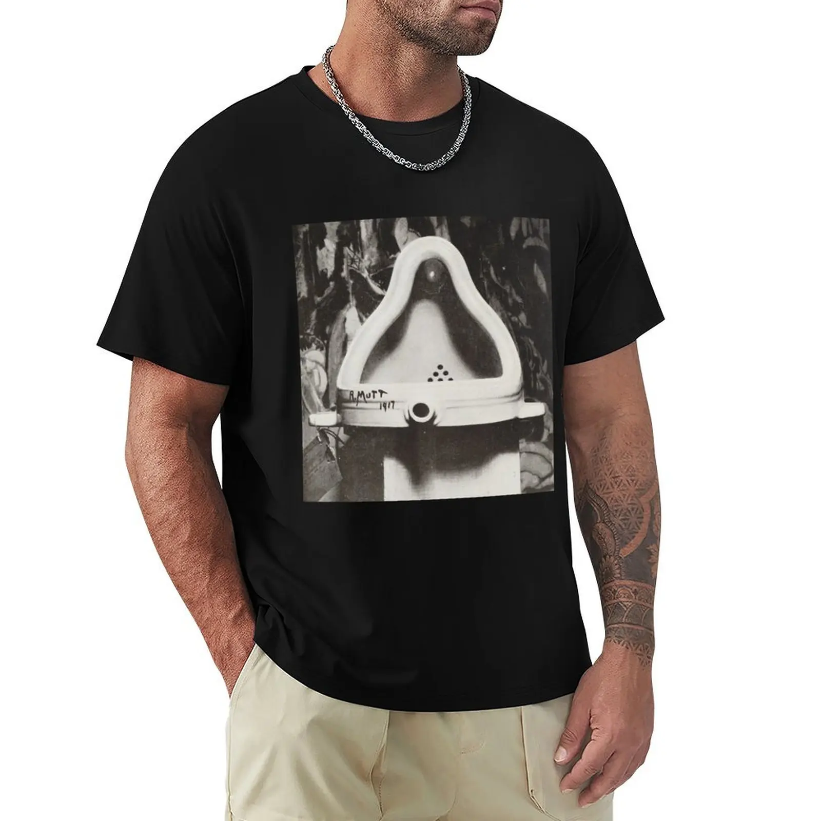 

Футболка Duchamp Fountaine, рубашки с рисунком, мужские футболки, дизайнерские рубашки, мужские футболки, повседневные стильные