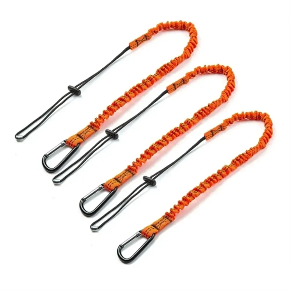 With Carabiner Hook Safety Bungee Tether Anti-Falling TelescopicSafety Rope Aerial Work Sport Climbing Working Tools Lanyard