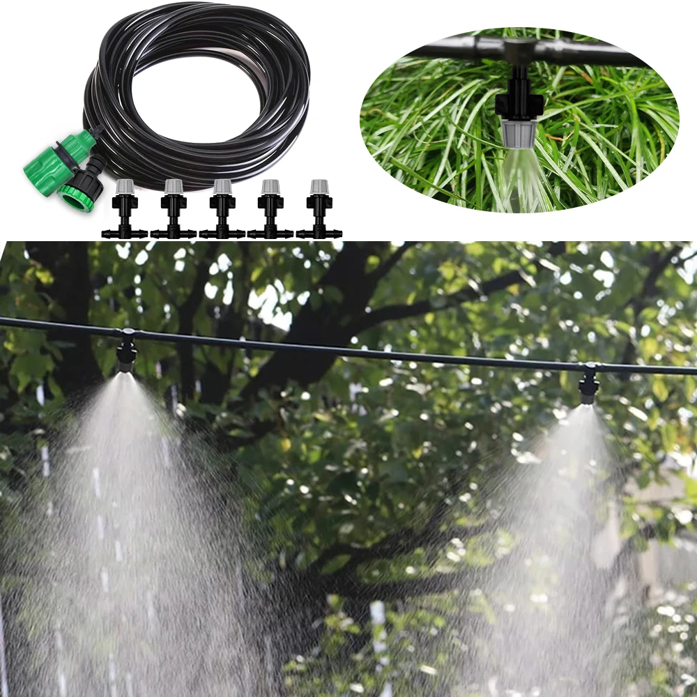 Neue Bewässerung 10 Meter 10 Sprinkler Düsen Wasser Sprayer Beschlagen Nebel Kühlung Düse System Garten Landwirtschaft Sprayer System