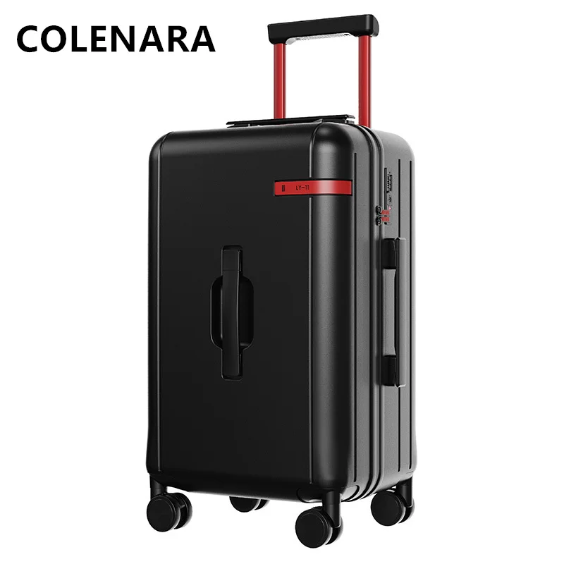 

COLENARA Rolling Luggage 20"24"26 Inch Men's ABS+PC Boarding Case Large Capacity Trolley Case Women's Handheld Travel Suitcase