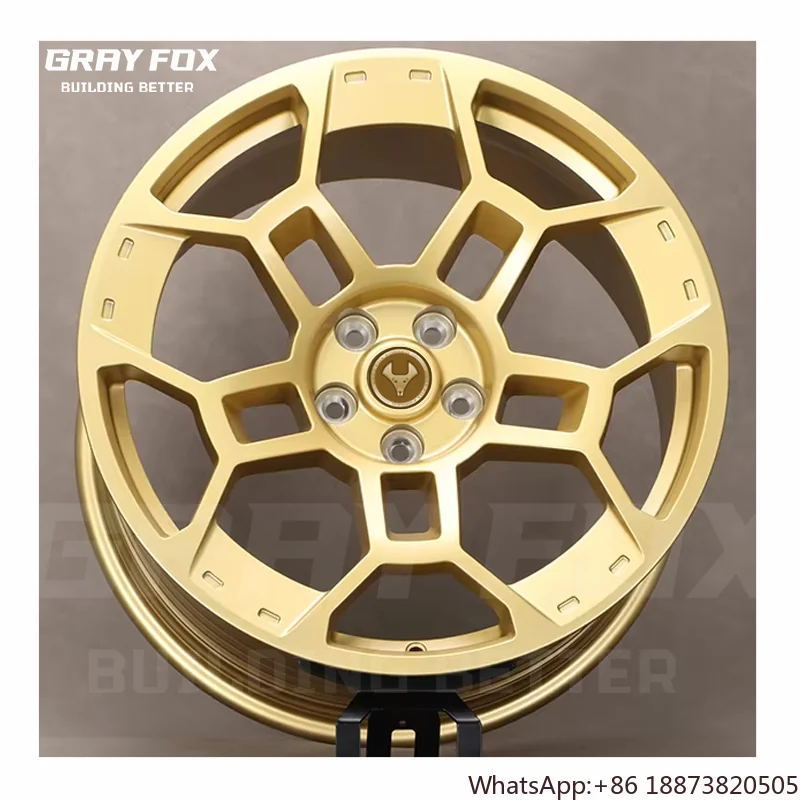 مخصص 17 18 19 20 بوصة لفورد موستانج GT S550 S650 لاند روفر GTD أودي مرسيدس HRE عجلات سبائك الذهب/البرونزية مزورة