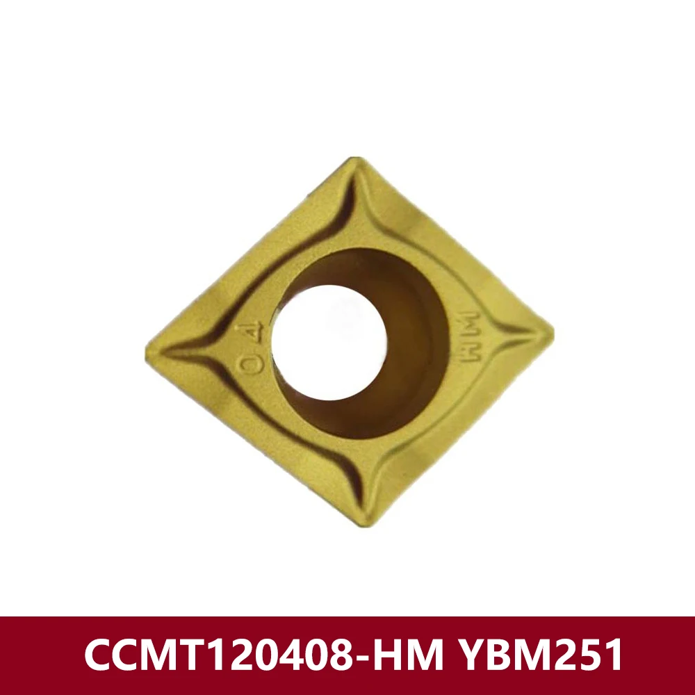 

CCMT432-HM CCMT120408-HM YBM251 Оригинальные твердосплавные пластины CCMT120408 CCMT 120408 HM CCMT1204 Держатель токарного станка с ЧПУ Инструменты Режущий брусок