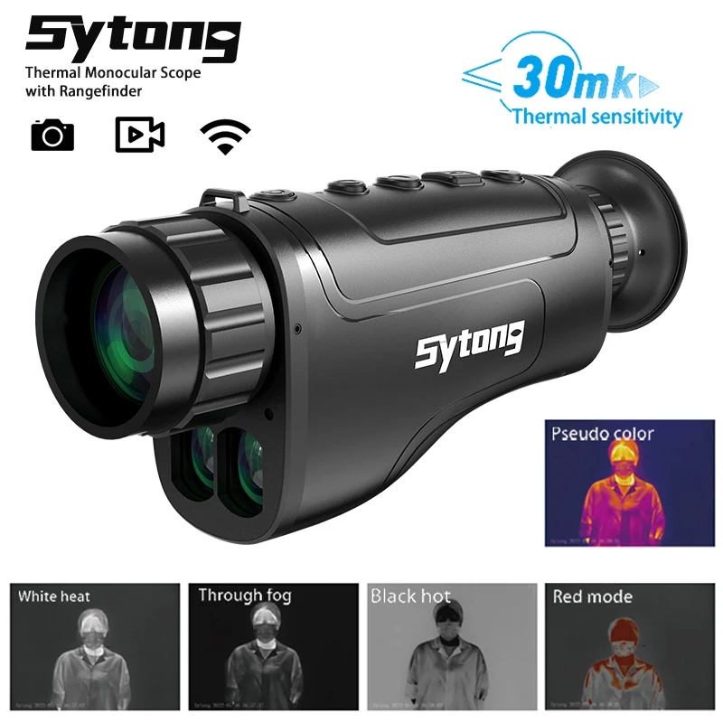 

Sytong Thermal Imager Monocular 1000m Laser Ranging Handheld Screen Real Time Video Output Heat Imaging for Hunting GS03/06LRF