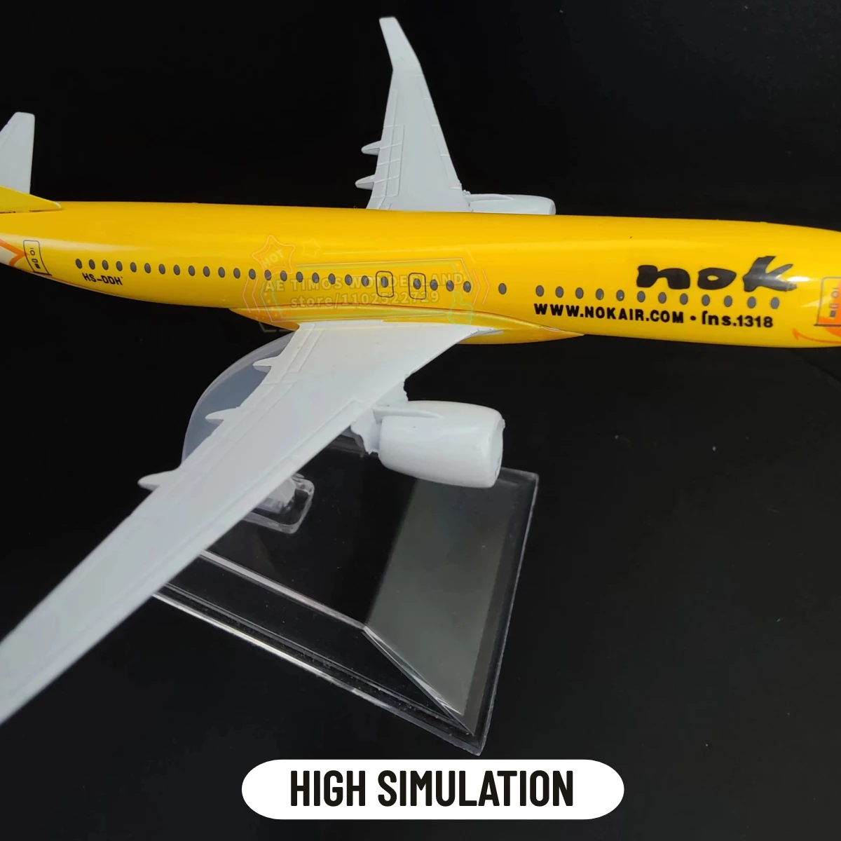 Nk tailandês amarelo pássaro-como aeronaves de metal, escala 1:400, modelo de avião, miniatura, para casa e escritório decoração, brinquedo para menino