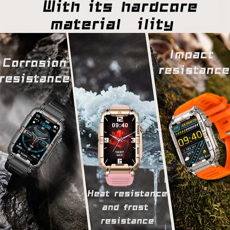 MASX KR88 smart watch 1.57\'\' ultra high definition Display 450mAH bluetooth call Military-grade Toughness Waterproof Sport watch