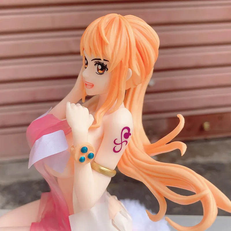 15cm One Piece Nami Bathrobe Double Headed Beautiful Girl Anime Handmade Action Figures Desktop Case Decoration Ornament Gift view 4