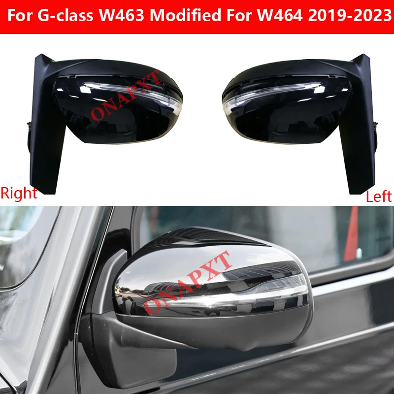 For Mercedes-Benz G-class W463 Modified to W464 2019-2023 Car Outside Rearview Mirror Exterior Turn Signal Mirror Assembly