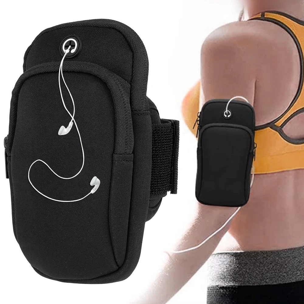 Running Phone Armband Bag Adjustable Straps Waterproof and Sweatproof Arm Band Phone Pouch Fitness Storage Bag Gym Arm Package