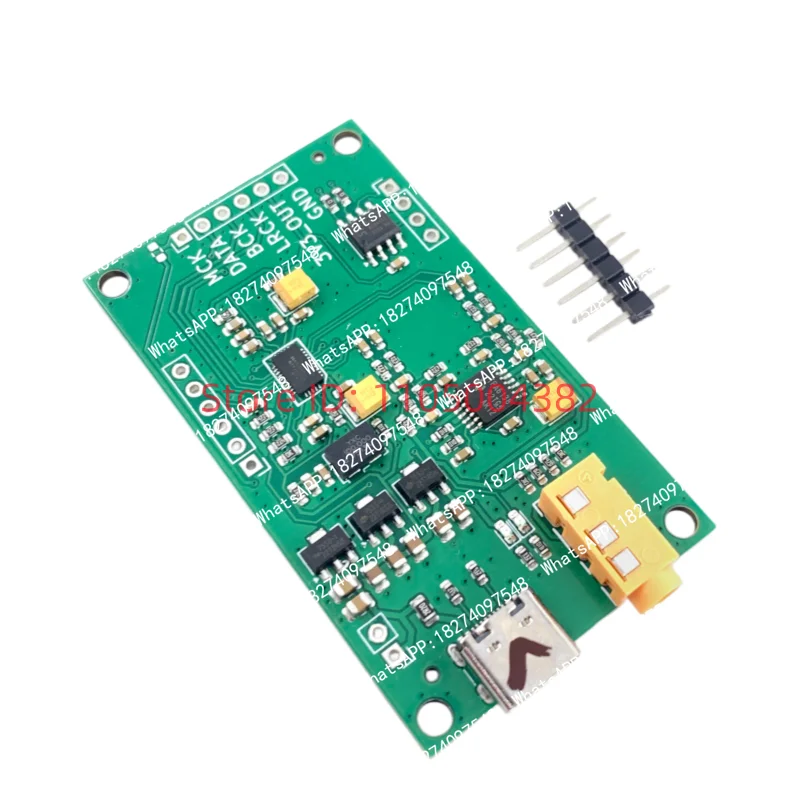 DC5-12V ES9038Q2M I2S DSD digital audio input 3.5mm DAC decoding board development board