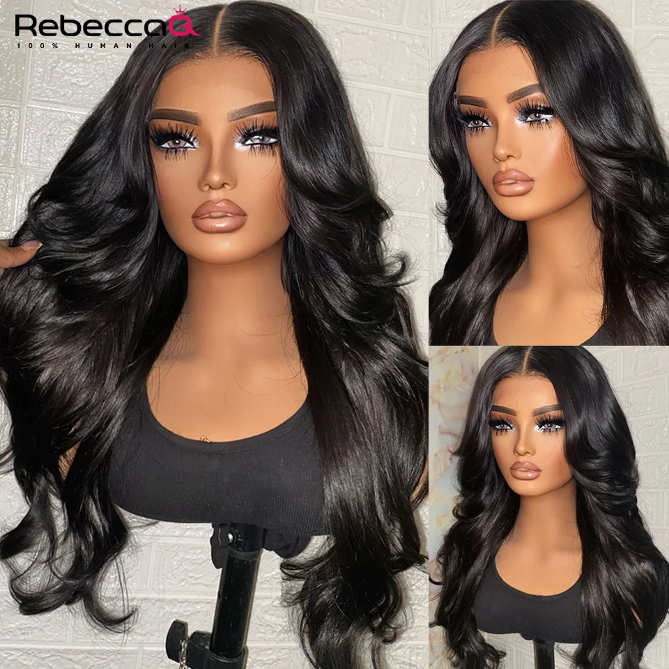 

180D Body Wave Human Hair Wigs Natural Peruvian Middle Part Lace Front Human Hair Wigs Cheap Pre Plucked Wig For Black Women