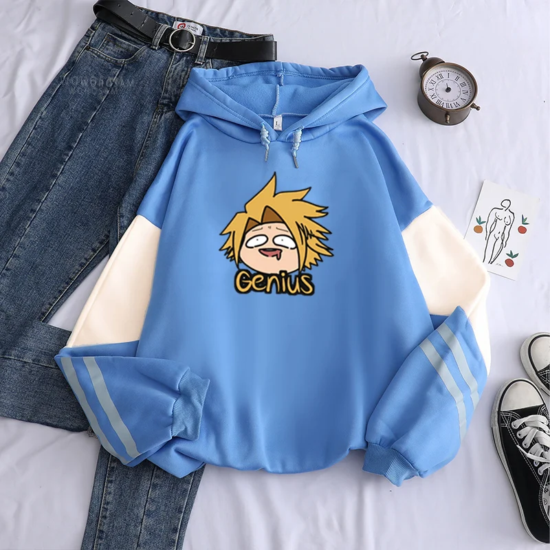 My foreAcademia-Sweats à capuche à manches longues pour hommes et femmes, Anime Kawaii, Denki Kaminari, Harajuku Boku No, Sportedly PVD