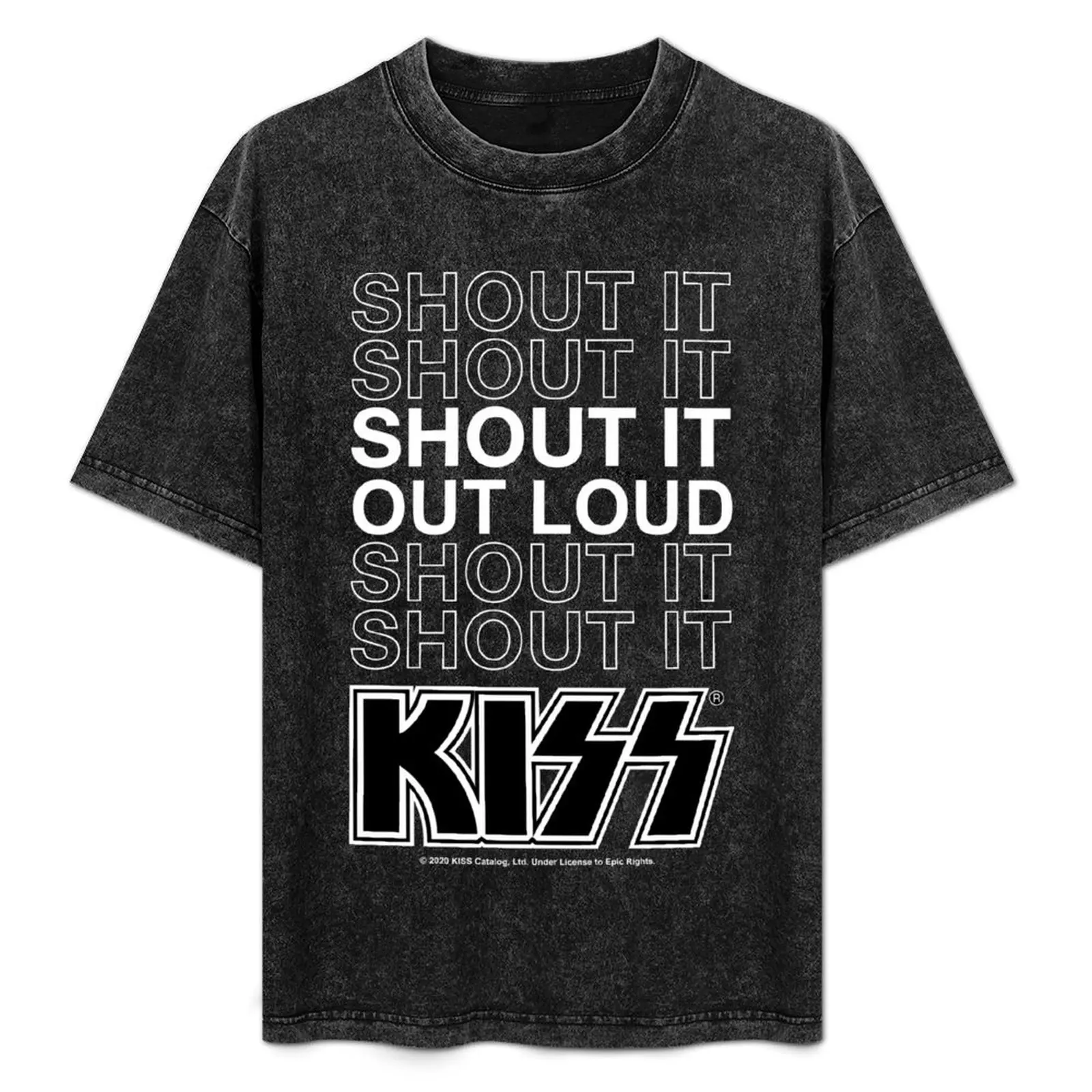 

KISS  Fan Art | Shout It Out Loud | Song quote T-Shirt basketball graphic tees oversizeds cheap stuff T-shirt men