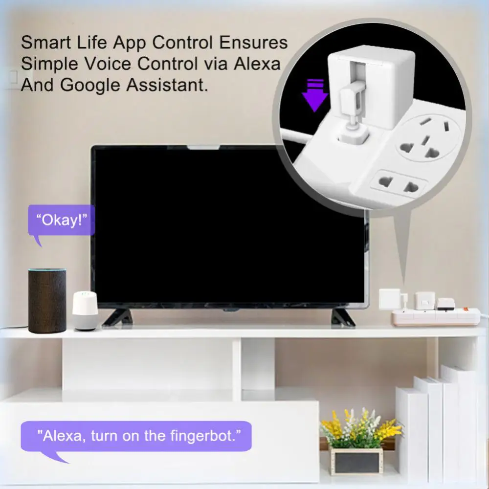 Tuya Bluetooth-compatible Finger Robot Switch Button Pusher Smart Life App Voice Control Smart Fingerbot Alexa Google Assistent