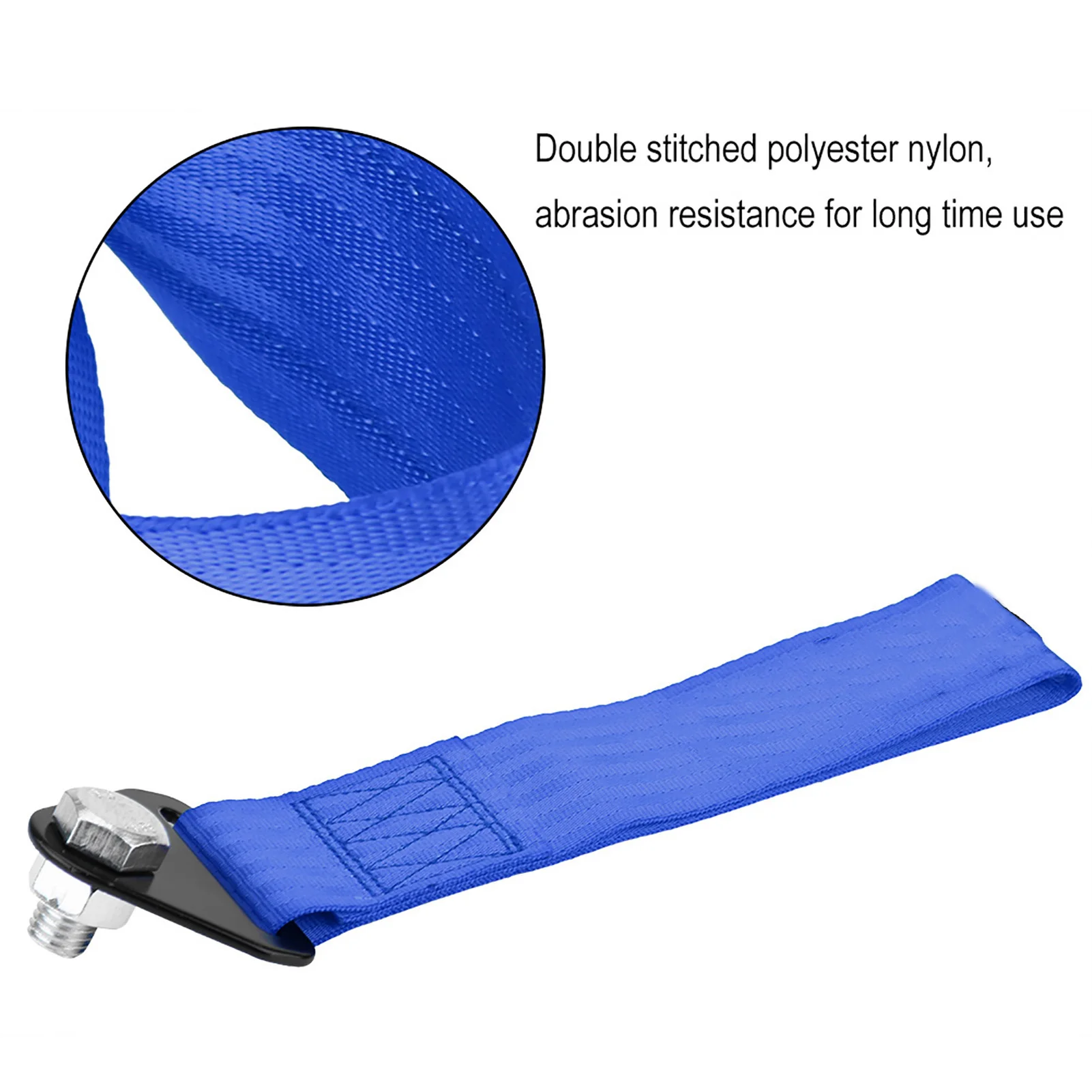 Universal High Strength Racing Car Tow Strap Tow Rope for Front Rear Bumper Towing Hook