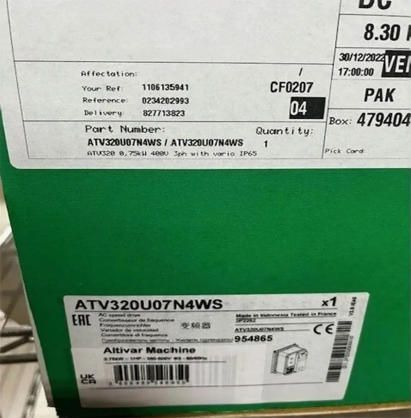 

Brand New ATV320U04N4WS ATV320U06N4WS ATV320U07N4WS ATV320U11N4WS ATV320U15N4WS One Year Warranty ​