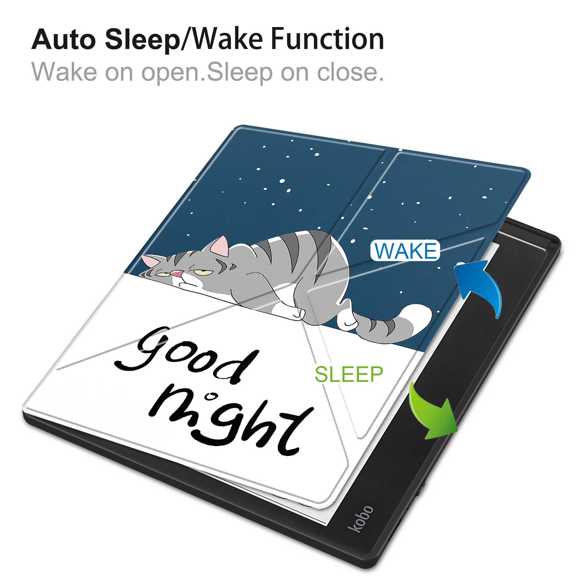 Per Kobo Elipsa 2E 2023 10.3 pollici Smart Case con supporto multi-pieghevole Cover Auto Sleep/Wake Shell per Kobo Elipsa 2E Case