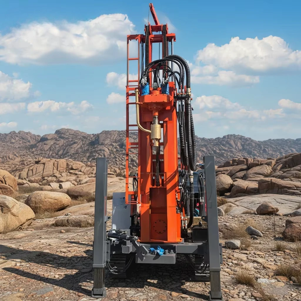 200m 260m 300m Crawler Mounted Hydraulic Water Well Drilling Rig Deep Borehole Drill Machine for Mining Geothermal