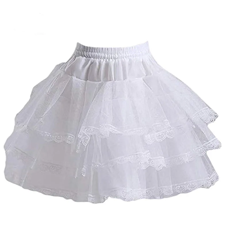 Boneless Plinth Short Group Support Skirt Support Performance Dress Crinolines Ballet Skirt Support Three Layers with Lace