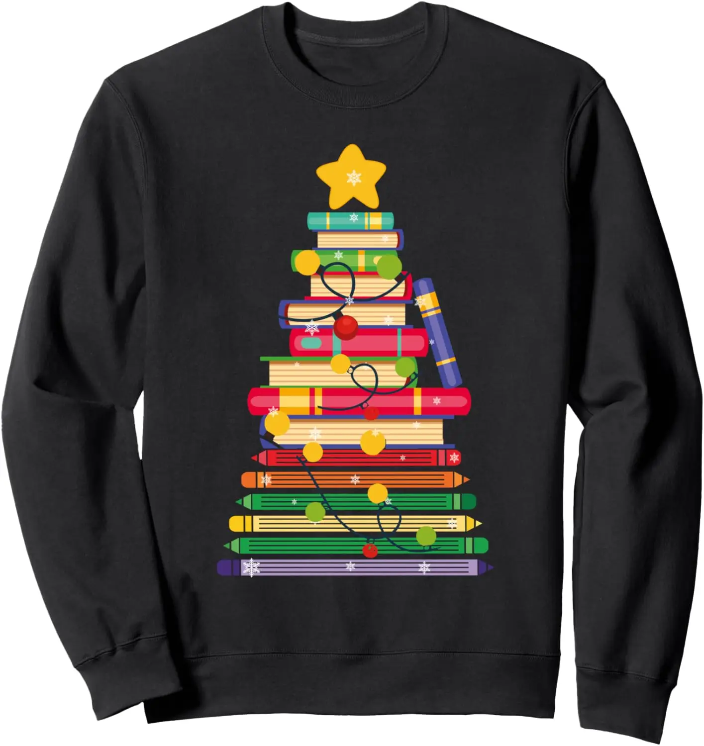 Crayon Christmas Tree Teacher Special Education Teacher Xmas Sweatshirt