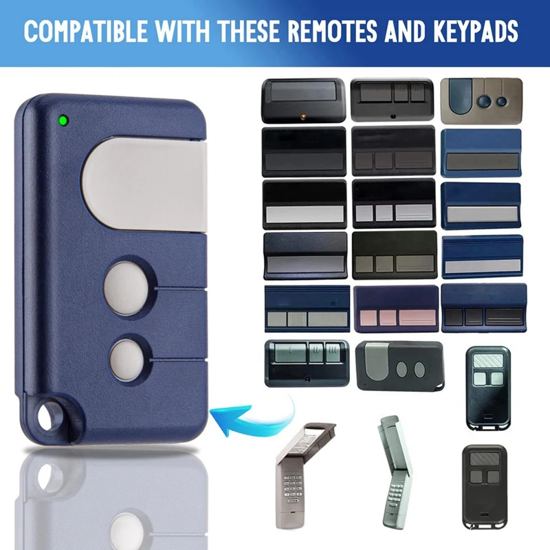 3Pcs Garage Door Remote 433.92Mhz,3-Button Opener Control Compatible With Multiple Models