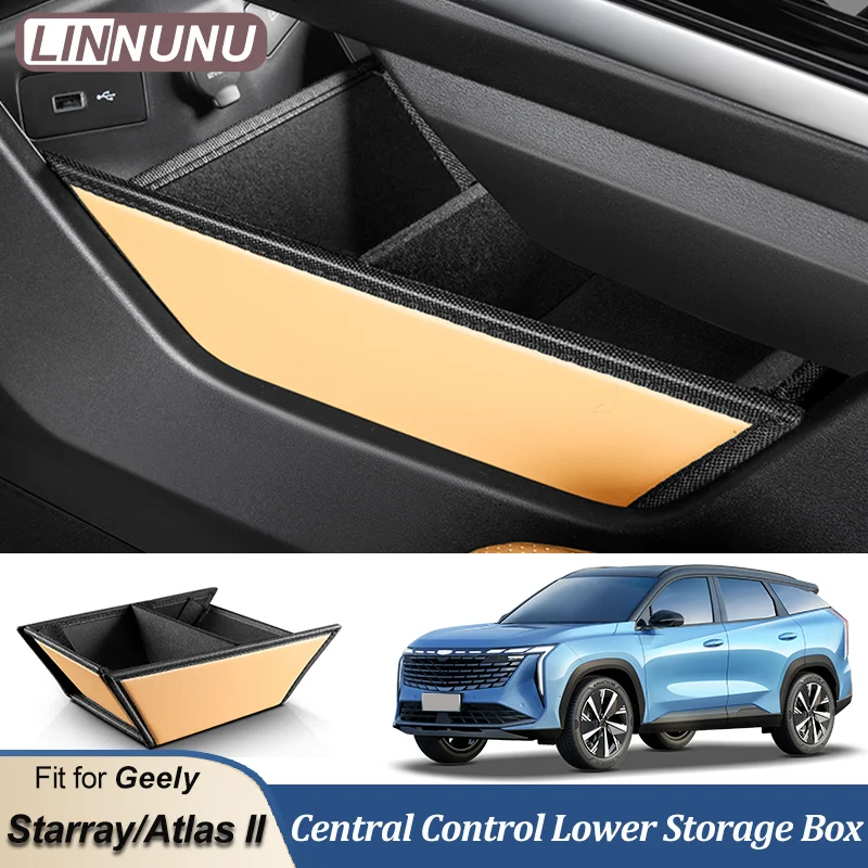 

LINNUNU подходит для Geely Atlas II Starray Boyue L центральный контроль нижний ящик для хранения многослойный органайзер для хранения аксессуары для интерьера