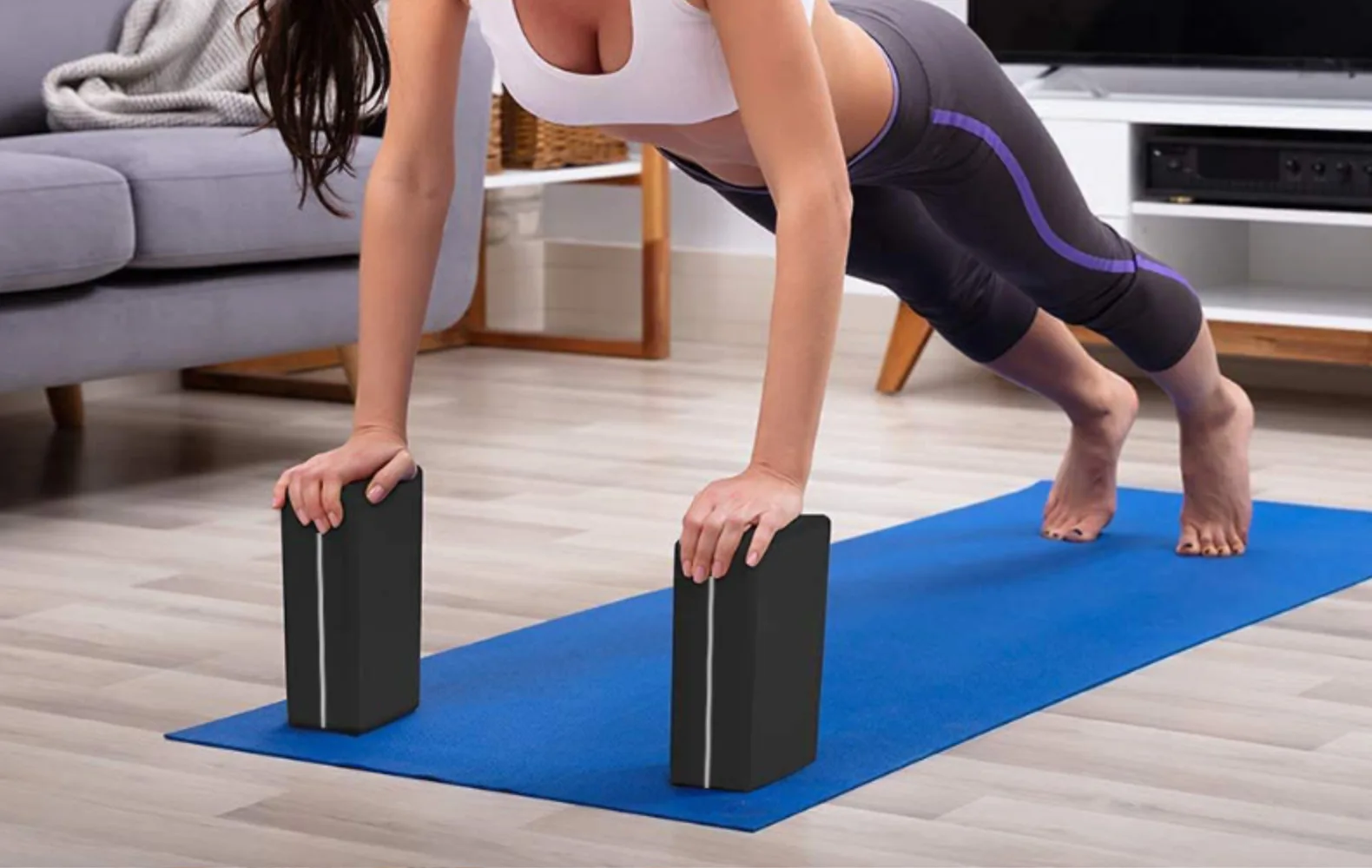 High-density yoga bricks, stiffened and thickened dance practice auxiliary support