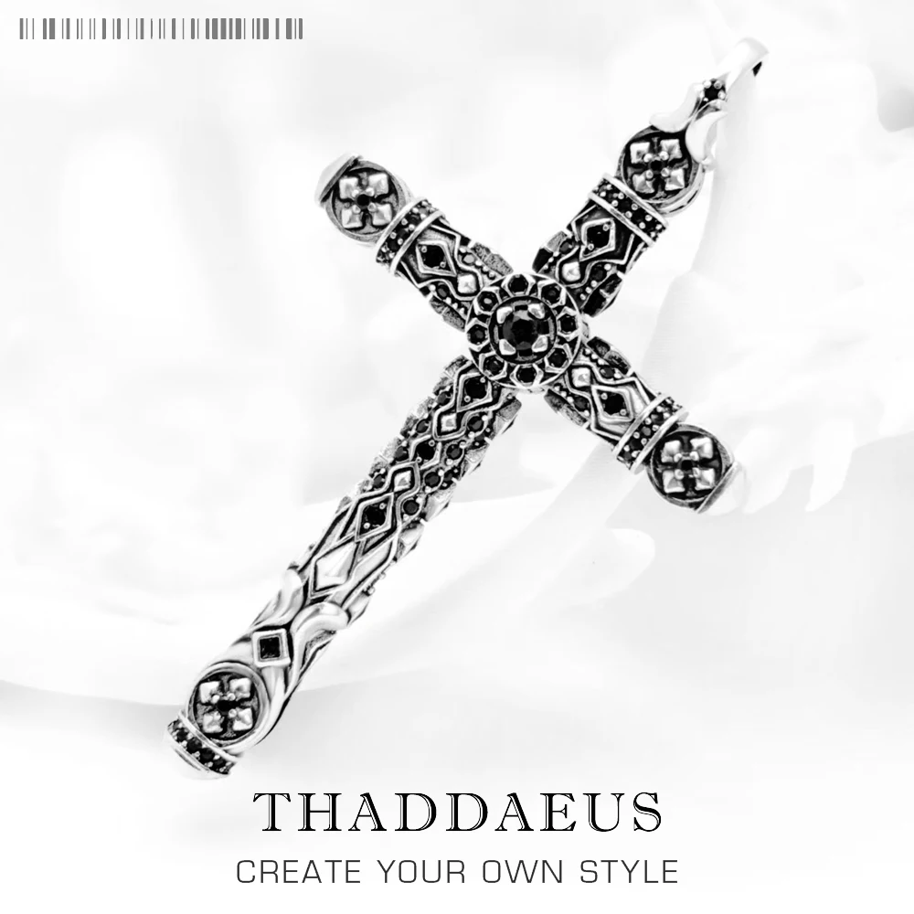 

Richly Ornamented Cross Pendant Brand New Fine Jewelry Bijoux Accessories 925 Sterling Silver Gift For Woman Men