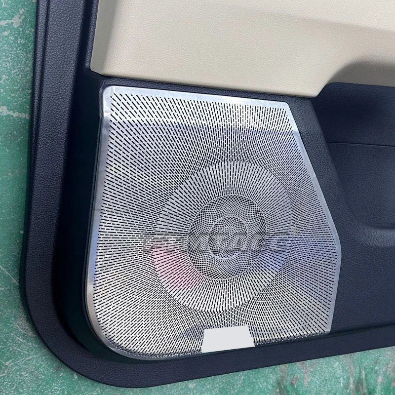 For Toyota Land Cruiser 300 LC300 2023 2024 Car Door Loudspeaker Sound Chrome Speaker Cover Trim Frame Sticker Interior