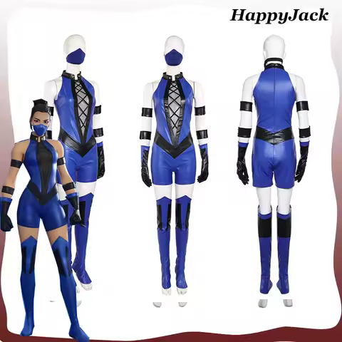 Mortal Cosplay Kombat Kitana Costume Fantasy Roleplay Adult Women Jumpsuit Mask Gloves Wristband Outfits Halloween Carnival Suit