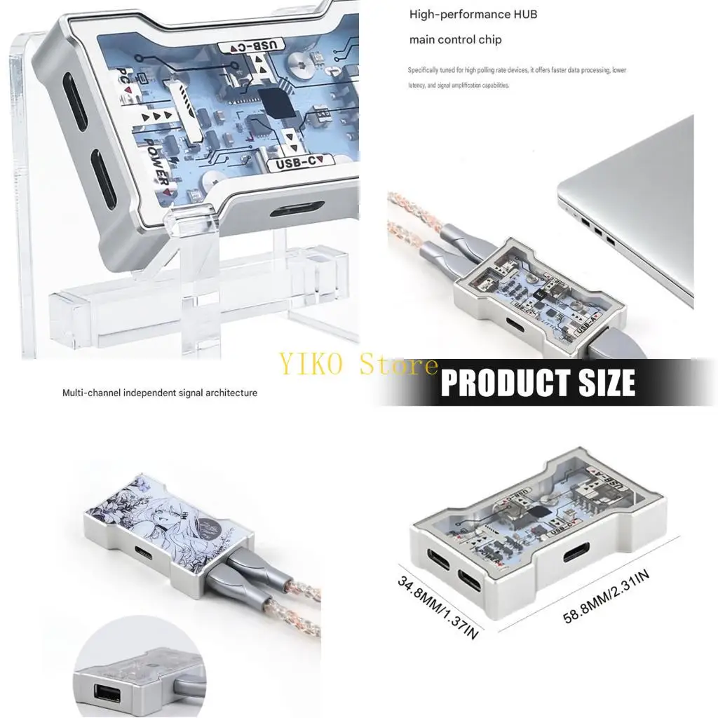 K32C C-Port Dock with Stand for Office Desk Charging and File Move