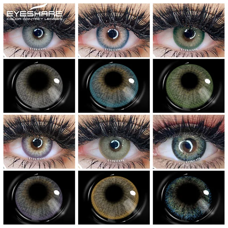 EYESHARE Farbkontaktlinsen für Augen SIAM-Serie 1 Paar Yearly Beauty Farbige Linsen Kontaktlinsen Augenkontaktlinsen
