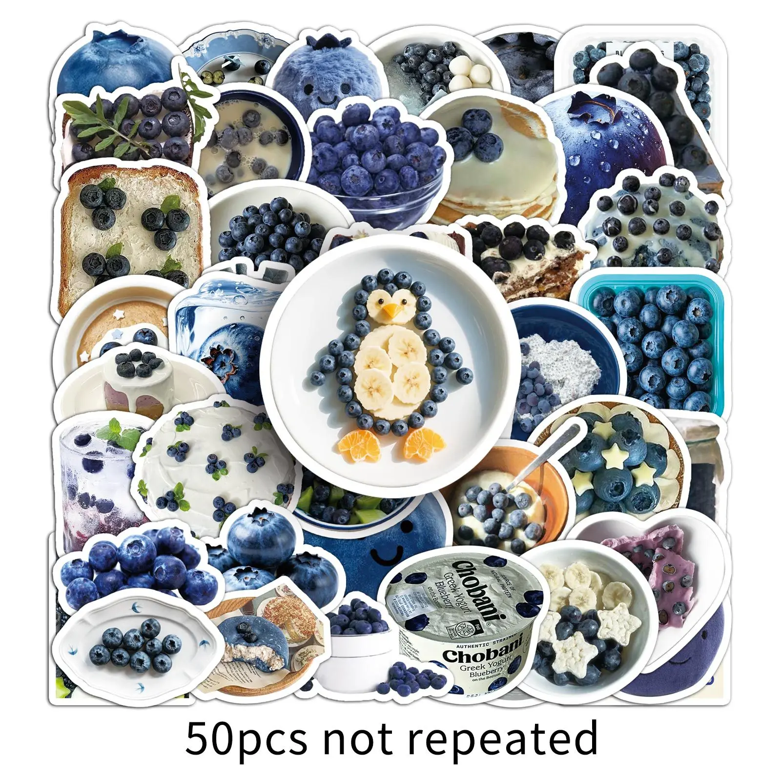 

10/50PCS Cartoon Personalized Blueberry Fruit Cake INS Style Fun Sticker Doodle Decorative Wardrobe Desk Bookshelf Decal Toys