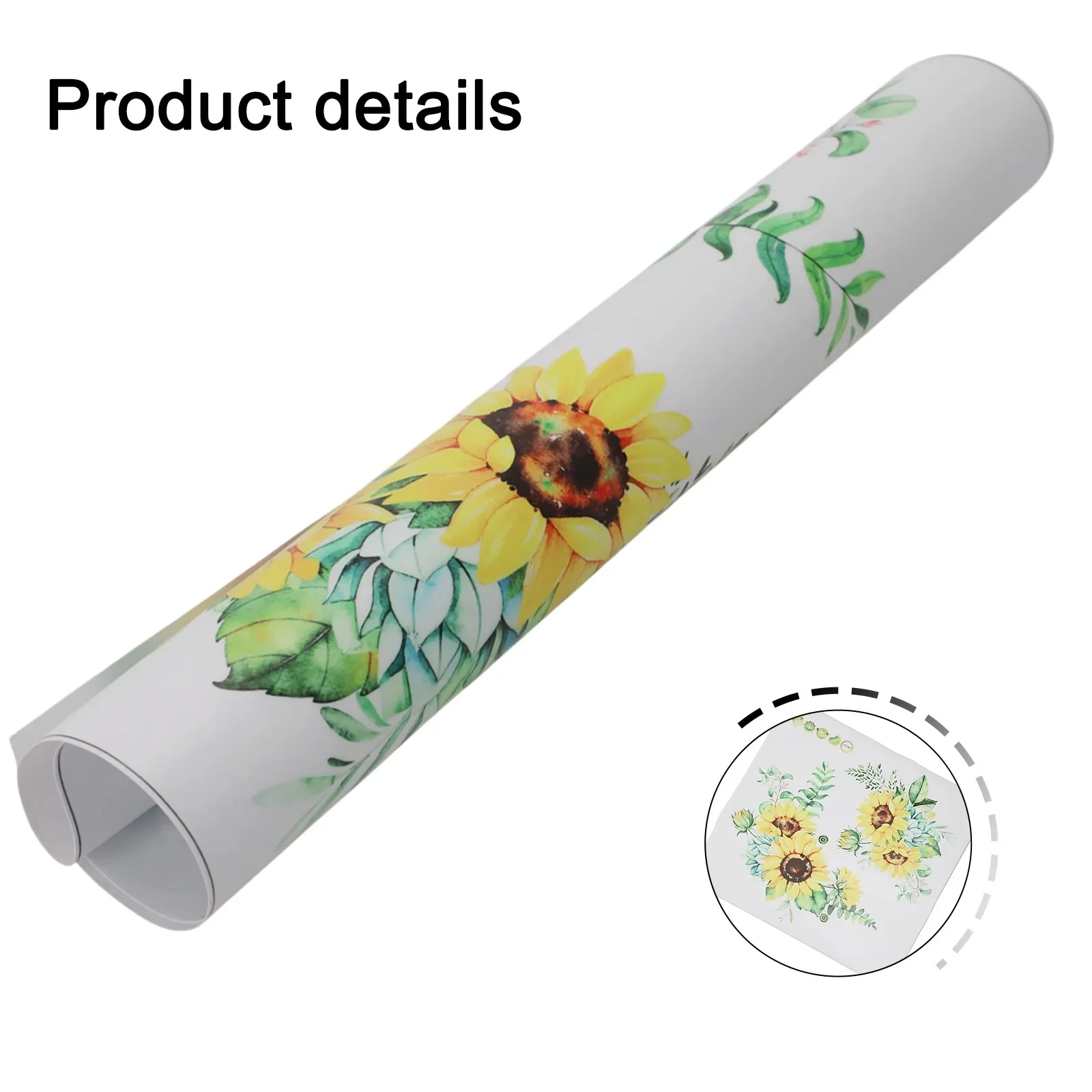 1pc Sunflower Wall Sticker Flower Pattern Wall Decals Waterproof Home Decor Wall Decor Easy To Paste And Remove 30cmx30cm