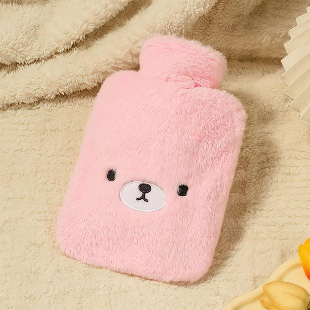 กระเป๋าน้ำร้อน 500 มล. แบบนิ่มพร้อมปลอกหุ้ม กระเป๋าน้ำร้อนแบบเติมน้ำ ลายการ์ตูน กระเป๋าน้ำร้อน