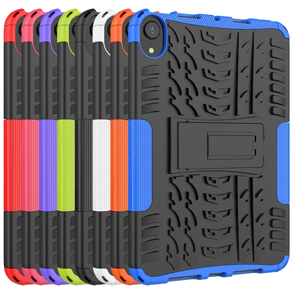 

Heavy Duty Silicone Armor Case for iPad Mini 6 mini6 6th Generntaion 2021 8.3 inch Shockproof Cover with Multi Angles Kickstand