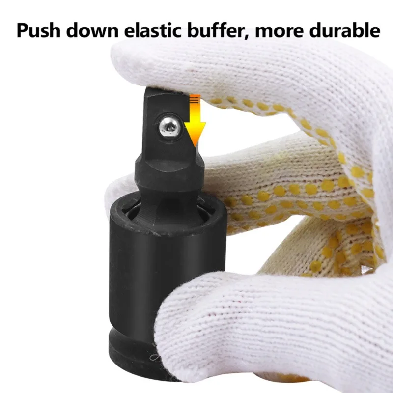 1/3PCS 360 Degree Swivel Knuckle Joint Air Impact 1/2 3/8 1/4 Inch Wobble Retractable Socket Adapter for Pneumatic Wrench Tool