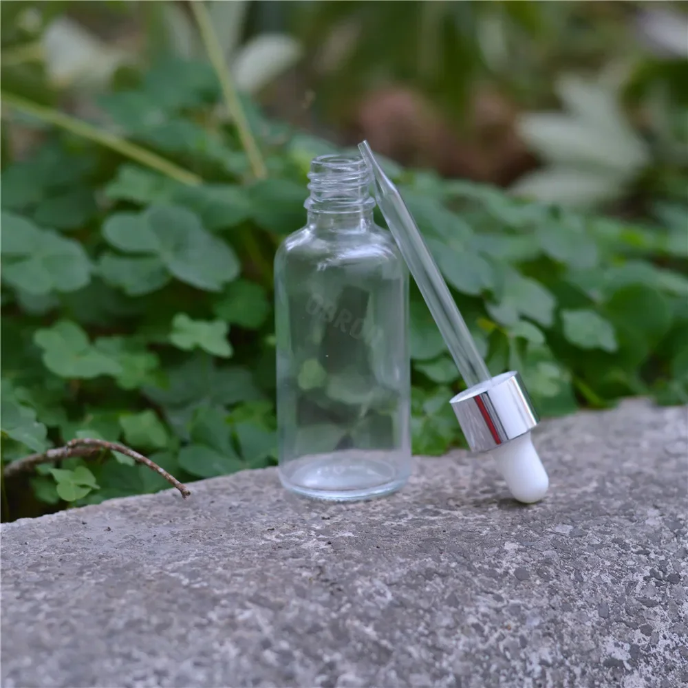 50pcs Wholesale glass dropper bottle 10ml 15ml 20ml 30ml 50ml clear amber black glass perfume essential oil bottle cosmetic