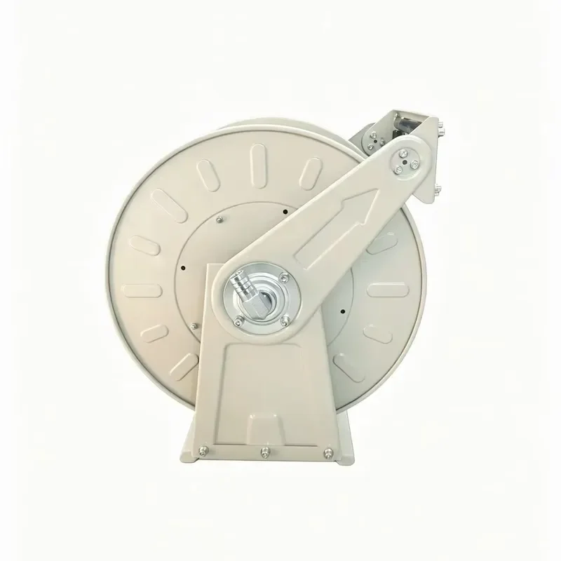 Meclube Automatic Hose Reel Device for 3/4 inch x 65 ft with Rubber Hose and Compatible Nozzle