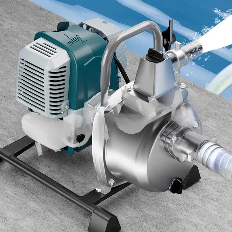 Four-Stroke High Power Gasoline Engine Water Pump Farmland Irrigation Machine Self Priming High Lift  1-inch Drainage Machine