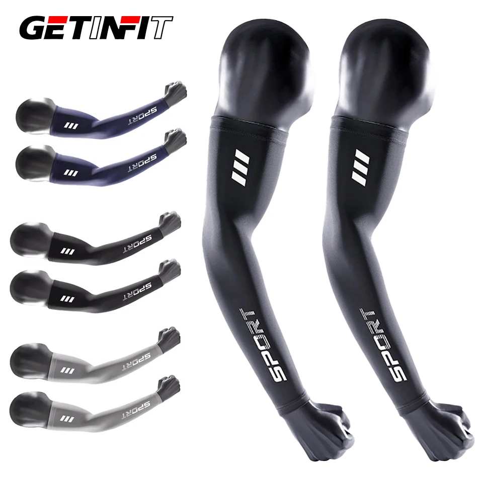 

GETINFIT 1 пара дышащих легких нарукавников с защитой от ультрафиолета, высокоэластичные, для занятий спортом на открытом воздухе, походов, альпинизма, велоспорта, для мужчин и женщин
