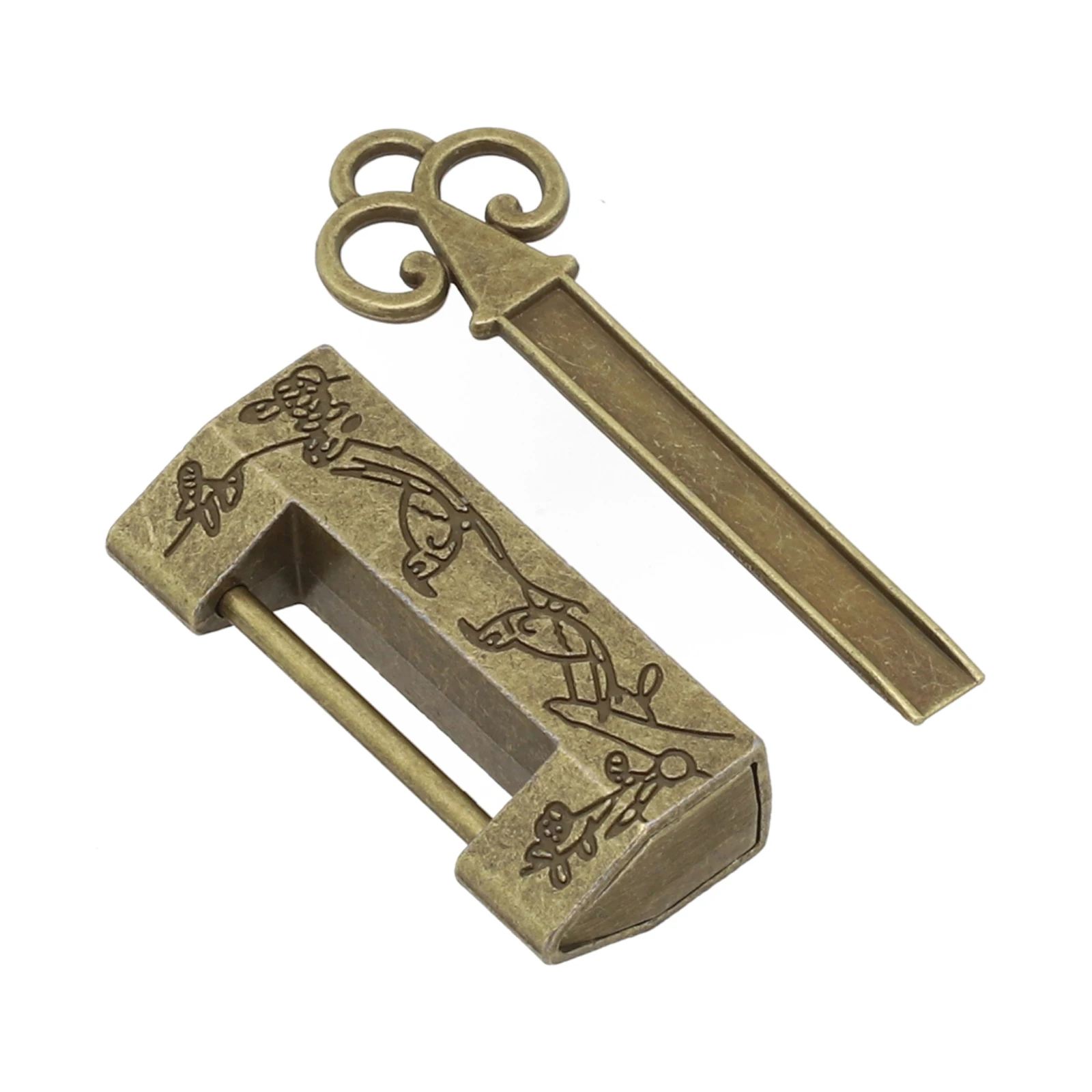 محتوى الحزمة للاستخدام الفعلي، قفل على الطراز الصيني، عنصر قابل للجمع، كلمات رئيسية عملية ومزخرفة، تصميم عتيق