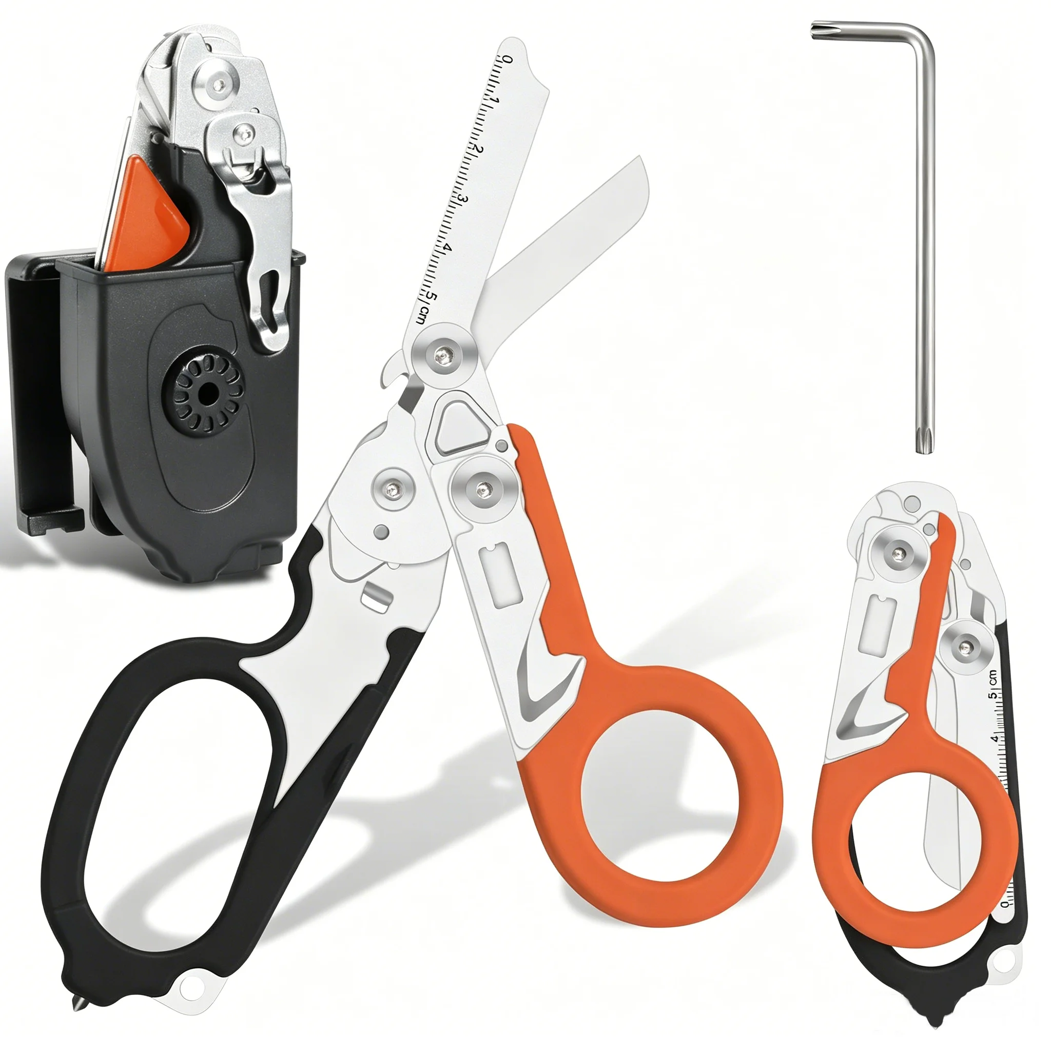 Multi-Function Raptor Shear Emergency Responder with Storage Sheath Outdoor Camping Medical Trauma Scissor Survival EDC Supplies