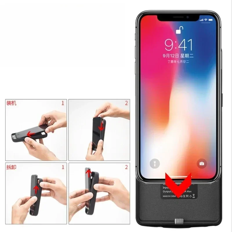 New 6000mAh Power Bank Battery Charger Case for IPhone 11 12 13 14 15 16 Pro Max 6 6s 7 8 Plus X XS Max XR SE 2020 Battery Case