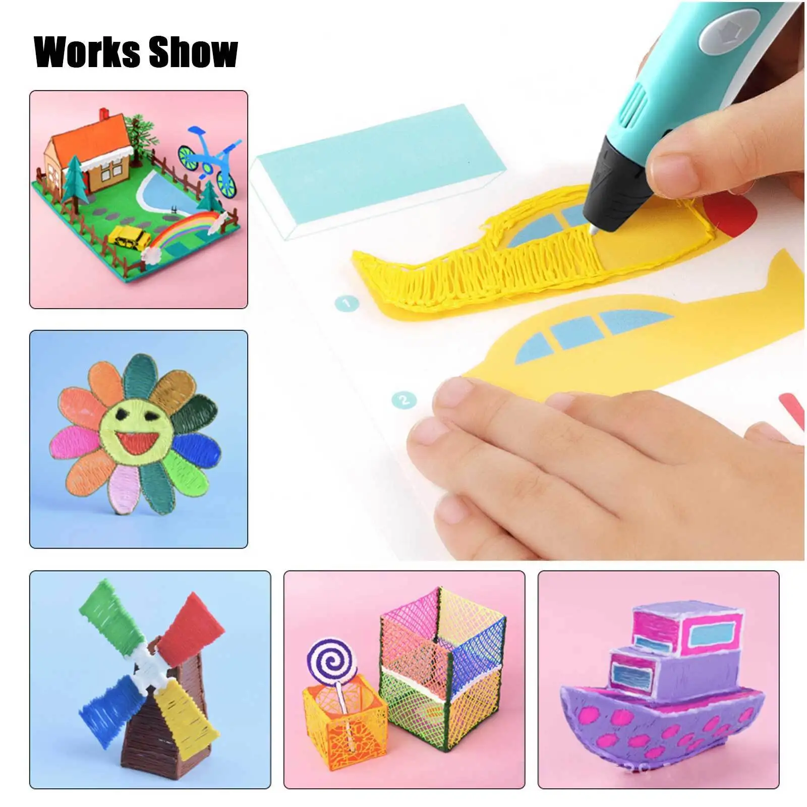 3D Pen for Kids DIY Drawing Pens 3 Speed Adjustable With LCD Screen Compatible PLA Filament Children Toys Girls and Boys Gifts